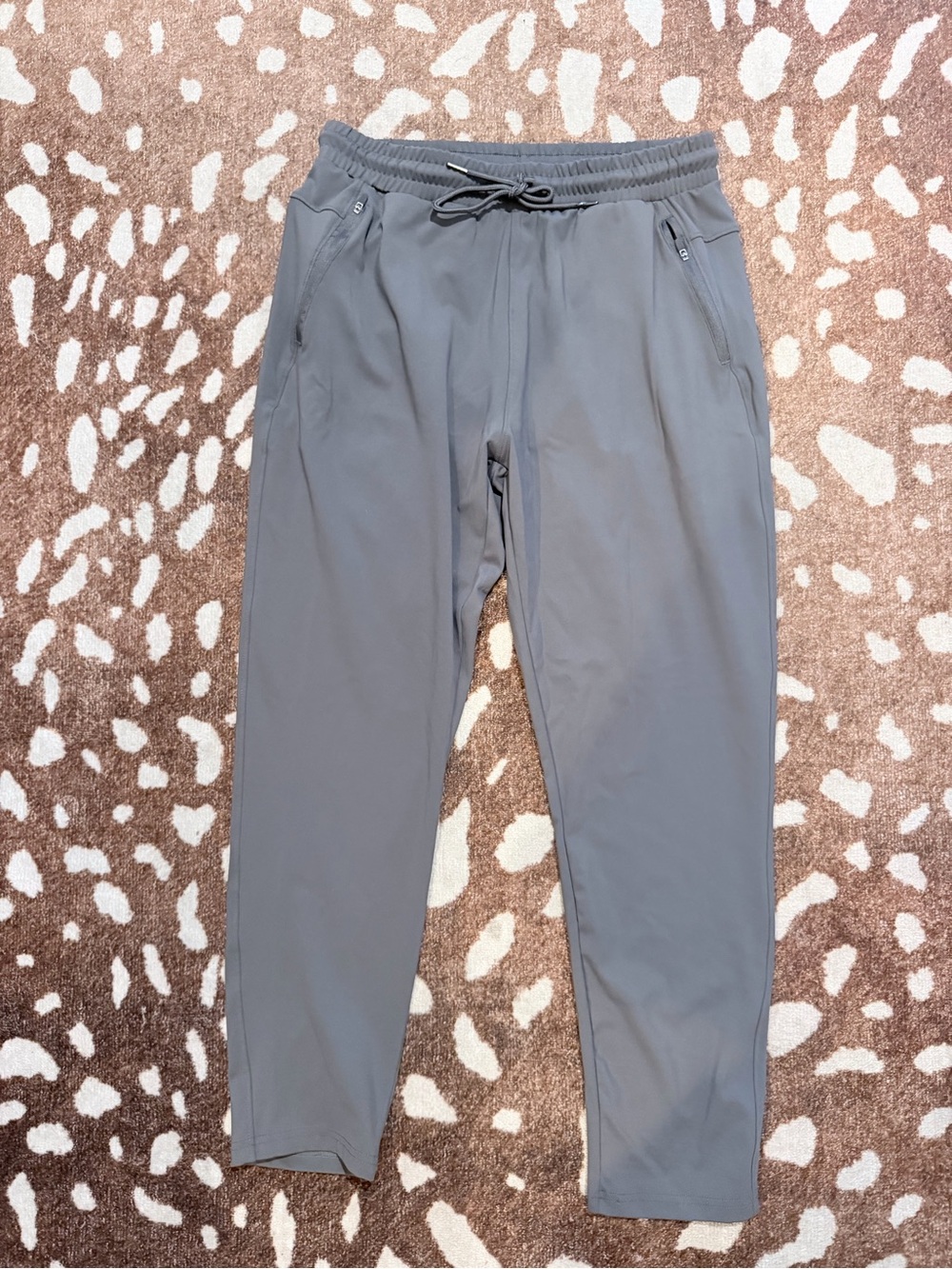Men's Athletic Grey Jogger Pants with Drawstring Waist